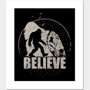 Believe bigfoot Posters and Art